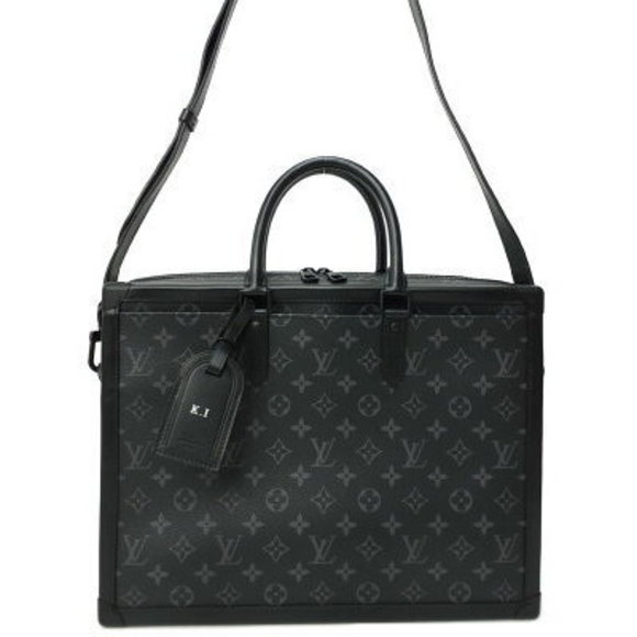 Louis Vuitton Monogram Eclipse Black Soft Trunk Briefcase Business Bag - Picture 1 of 8